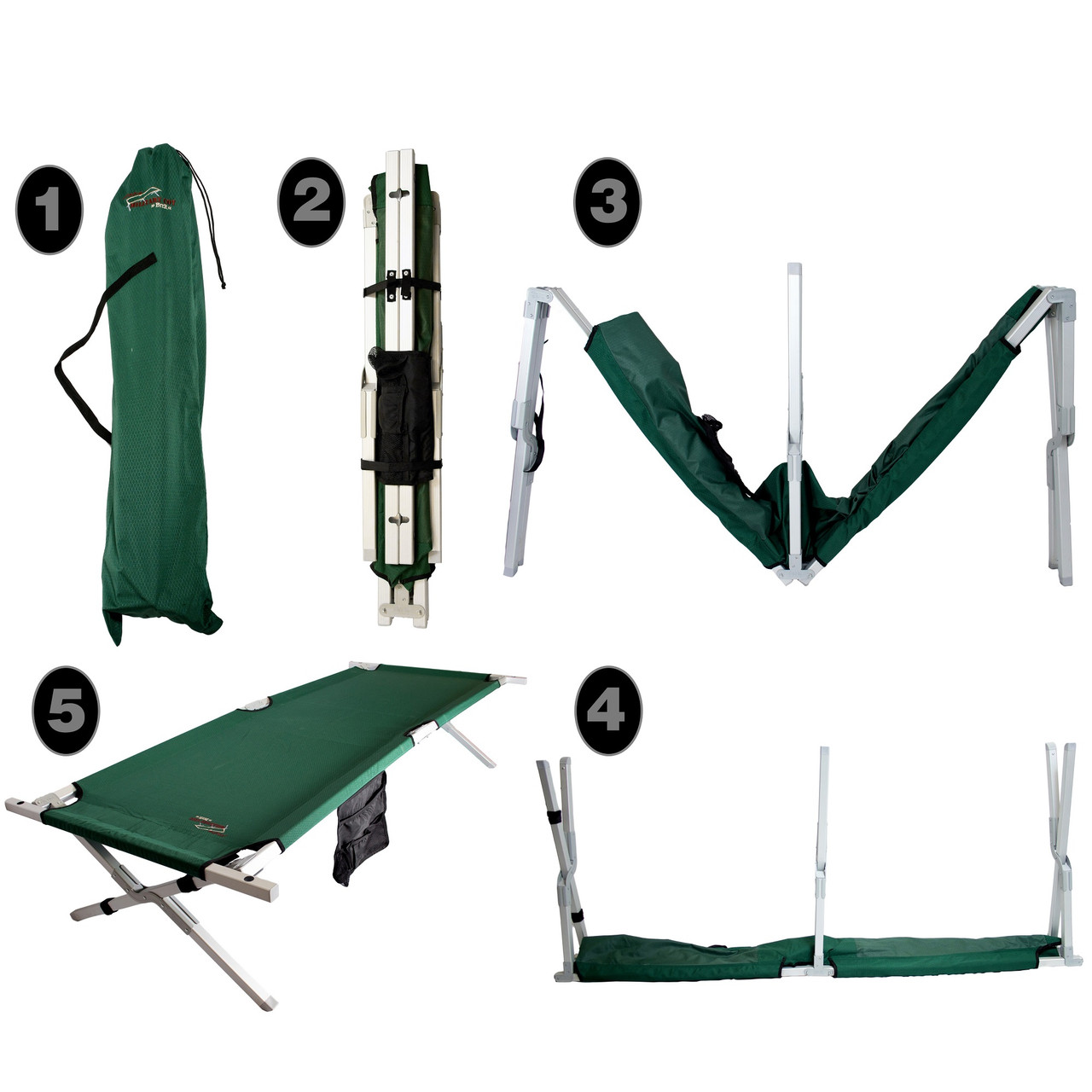 84 x 30 Heavy Duty Portable Green Military Style Cot Bed Christmas